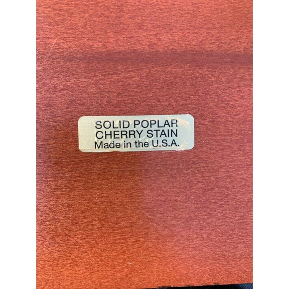 Wood Table Top Accent - Solid Poplar, Cherry Stain - Picture 5 of 7